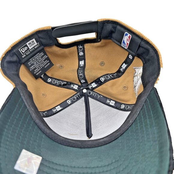 Chicago Bulls Hat Cap Snap Back Men One Size Tan NBA Basketball New Era Corduroy - Picture 6 of 8